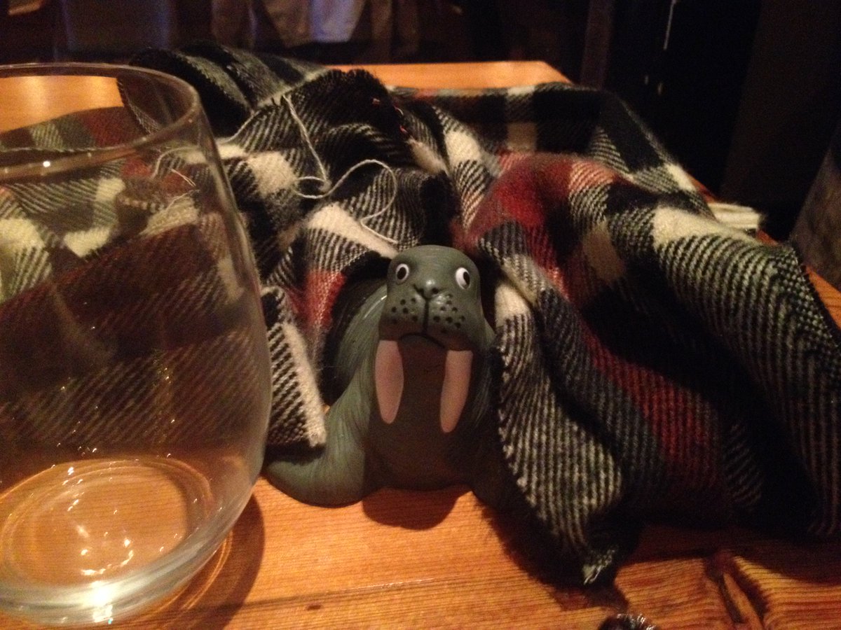 WM_WorldTrade's tweet photo. Winston the Walrus survived the GR snow storm in style at the Grand Rapids Brewing Co!  #whereswinston  #GrandRapids #snowpocalypse https://t.co/n1gh81MBWK