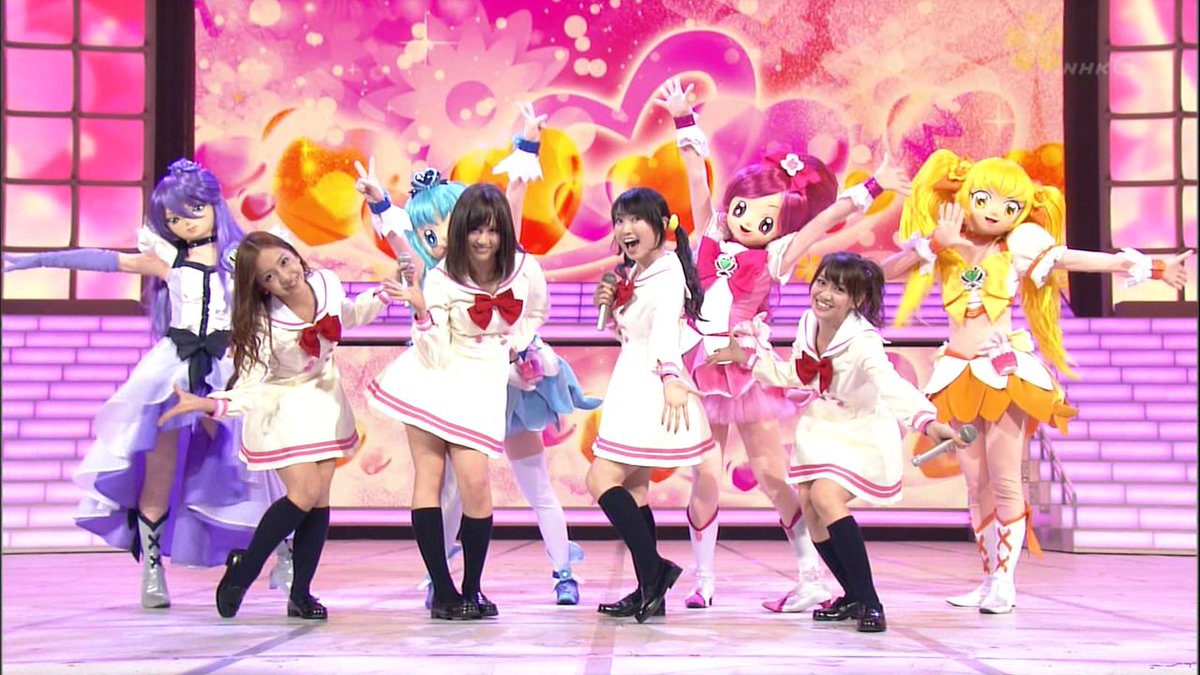 みながわ あおい Twitterren Alright ハートキャッチプリキュア は水樹奈々さんの持ち歌ではない が Nhk紅白歌合戦でakb48の3人と一緒に歌ったことがある プリキュアの知ってても知らなくてもいいムダ知識プリビア