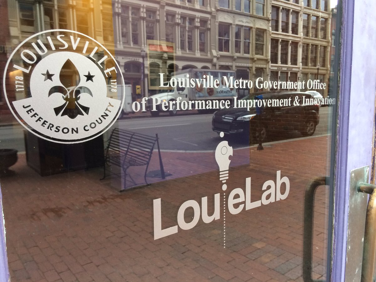 GregFischerLou's tweet photo. We're celebrating the opening of  #LouieLab at 11. Stay tuned to watch and learn more about the city's new civic innovation space @OPI2Lou https://t.co/tE0XRn4sF0