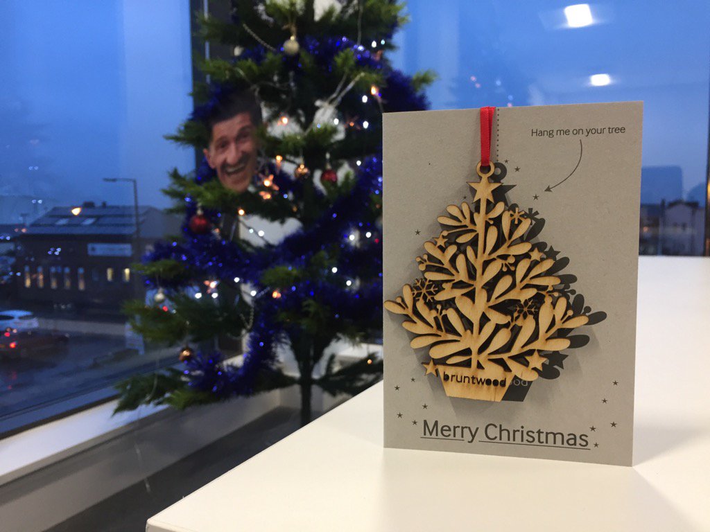 Lovely Christmas tree decoration card from <a href="/Bruntwood_UK/">Bruntwood</a> &amp; a tree planted for us too! #CityofTrees