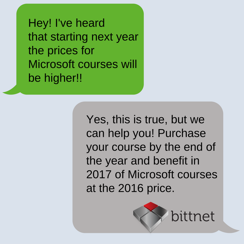 BittnetTraining's tweet image. As a #MicrosoftLearningPartner we want to support you and your business. Purchase your #Microsoft course by the end of the year. #Bittnet