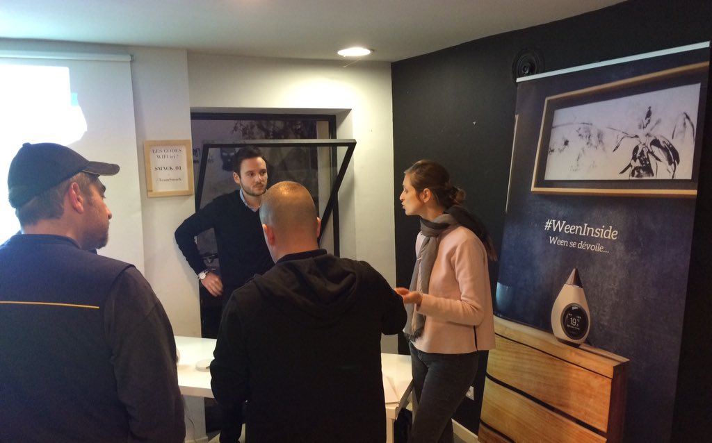 LPNews_PACA's tweet photo. @Ween_Home qui part avec @GroupeLaPoste au #CES2017 s'installe pour sa présentation à la presse à @SmackCoworking https://t.co/dw3LYHMjzy