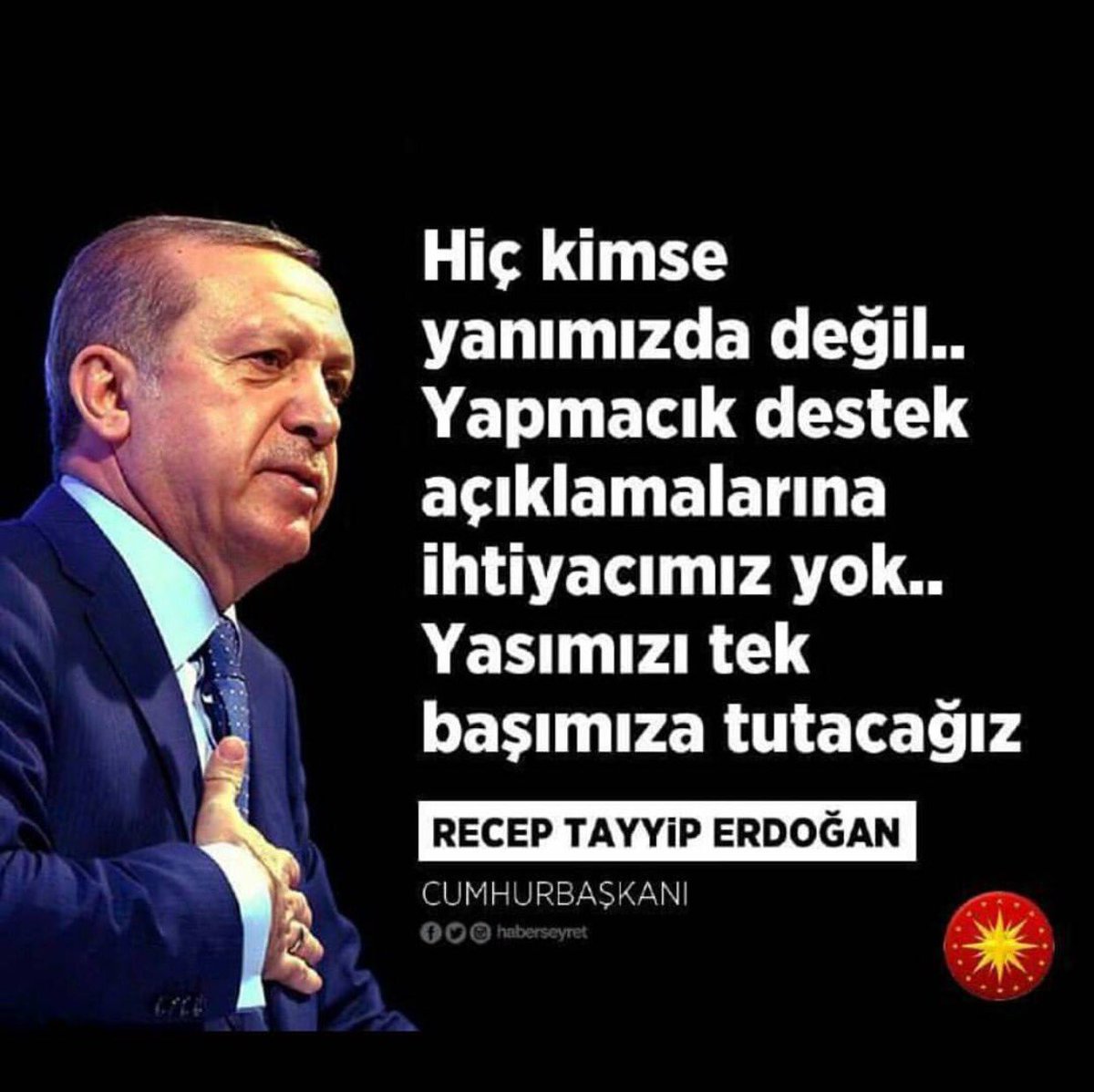 Düşmanlarımızın sahte desteklerine hiç ihtiyacımız yok. Onları daha yakından tanımaya ihtiyacımız var. Olan da bu zaten.