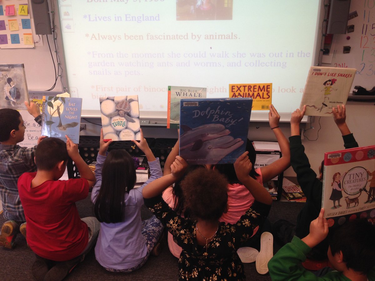 MrsQ208's tweet photo. Having fun learning about Nicola Davies and reading lots of her "nonfiction-fiction" books! @nicolakidsbooks https://t.co/6dmpa7aOS9
