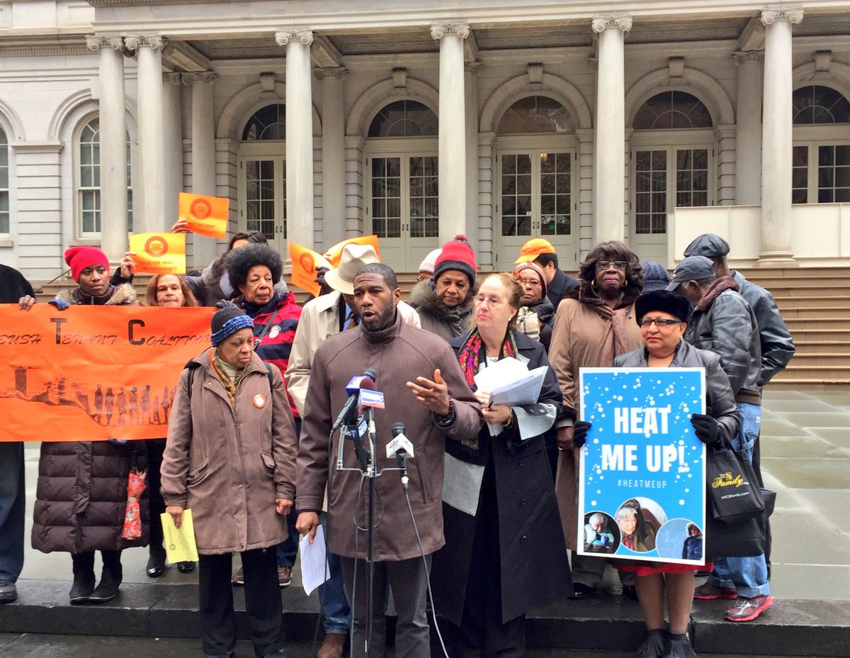 galeabrewer's tweet photo. Here w/ @JumaaneWilliams and tenants calling on mayor's administration to do the envi study needed to pass our #HeatMeUp bill, Int 722. https://t.co/xWluuHMRyH