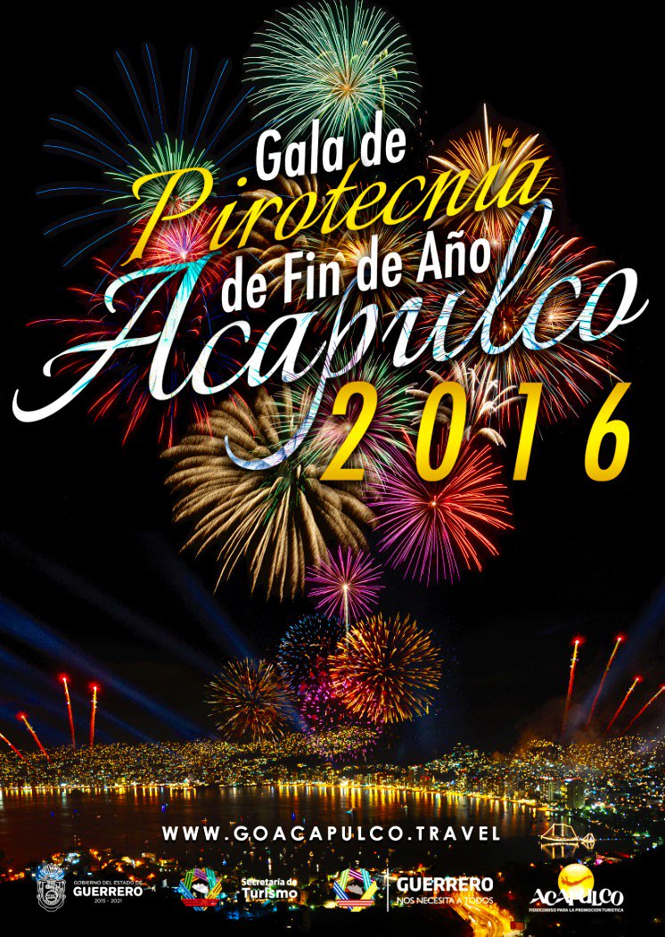 SECTUR_mx's tweet photo. Despide este 2016 en el bello puerto de #Acapulco con su gala de pirotecnia. ¡Vívelo! ✨✨✨#ViajemosTodosPorMéxico ✈  @Sectur_Guerrero https://t.co/8NQIwv6Rtx