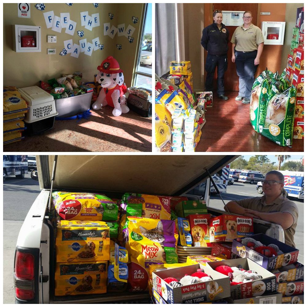 Helping our four-legged friends! We teamed up with MedicWest in Las Vegas for a pet food drive. 🐕