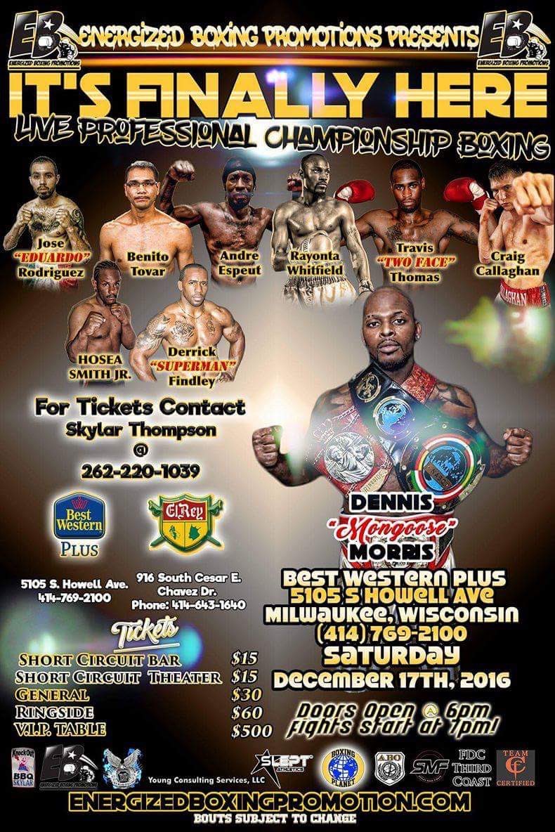 ATRBoxing's tweet photo. Stinging and Cracking!

@StingRay_1 &amp; @CrackingCraig bring the #HEAT to #Milwakee this Sat. 12/17.

#Boxing #Boxeo #StingRay #CrackingCraig https://t.co/1WWQE96L3o