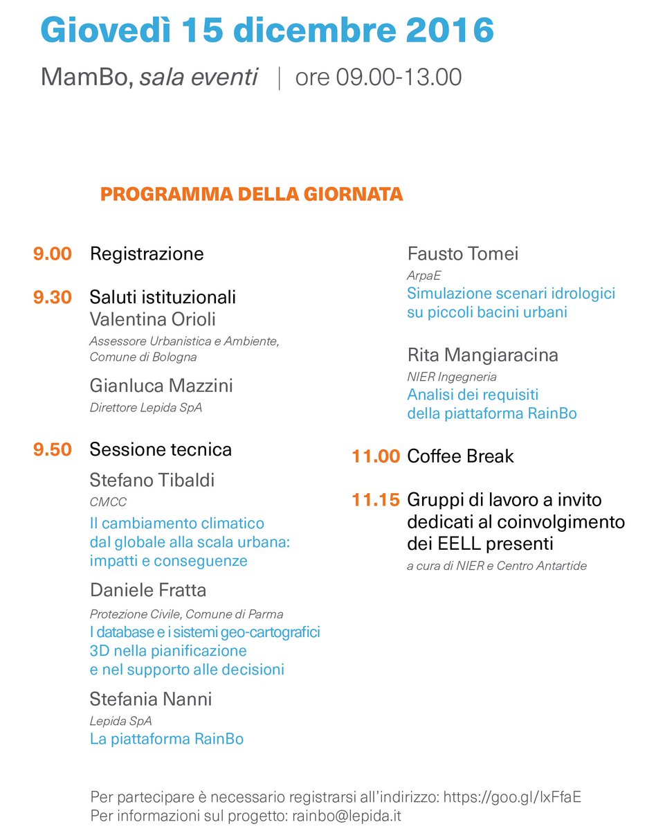 liferainbo's tweet image. GIOVEDÌ 15.12 c/o @MAMboBologna presentazione progetto LIFE RainBO. Registrazioni &amp;gt; goo.gl/lxFfaE 
🇪🇺 #rainbolife #LIFE_Programme