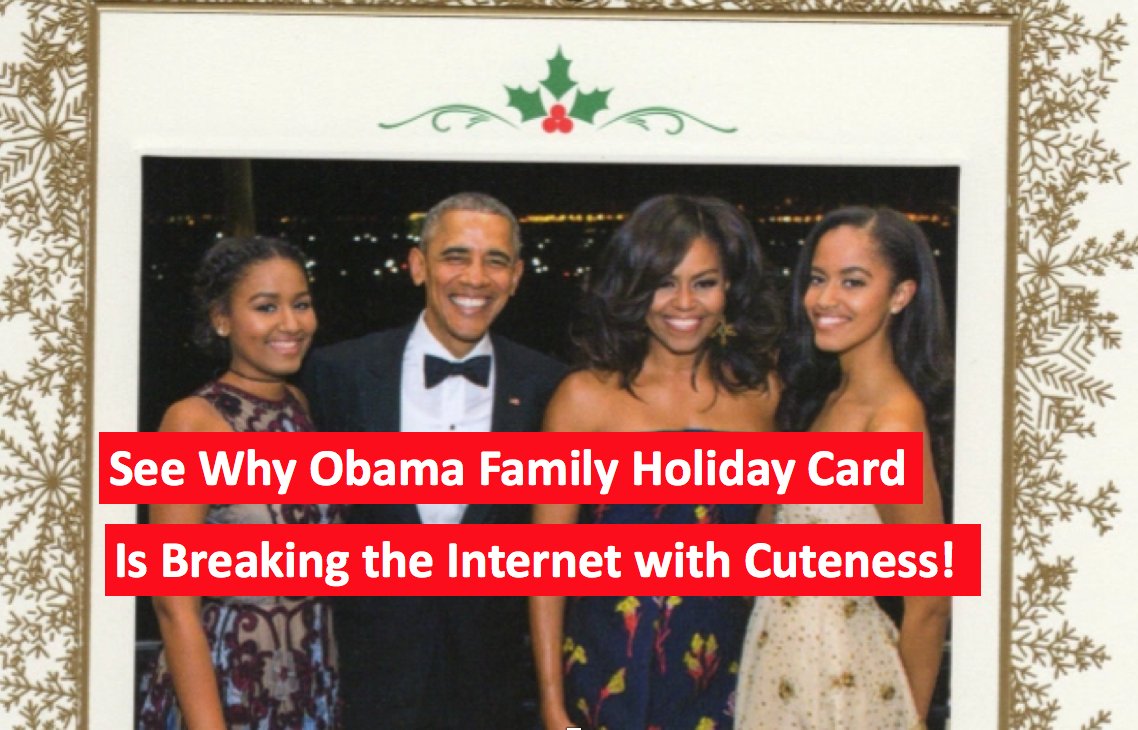 MyCocoaFab's tweet photo. Obama Family Holiday Card Breaks the Internet with Epic Cuteness -  https://t.co/prt0MaxywM https://t.co/y5ijxiaSBq