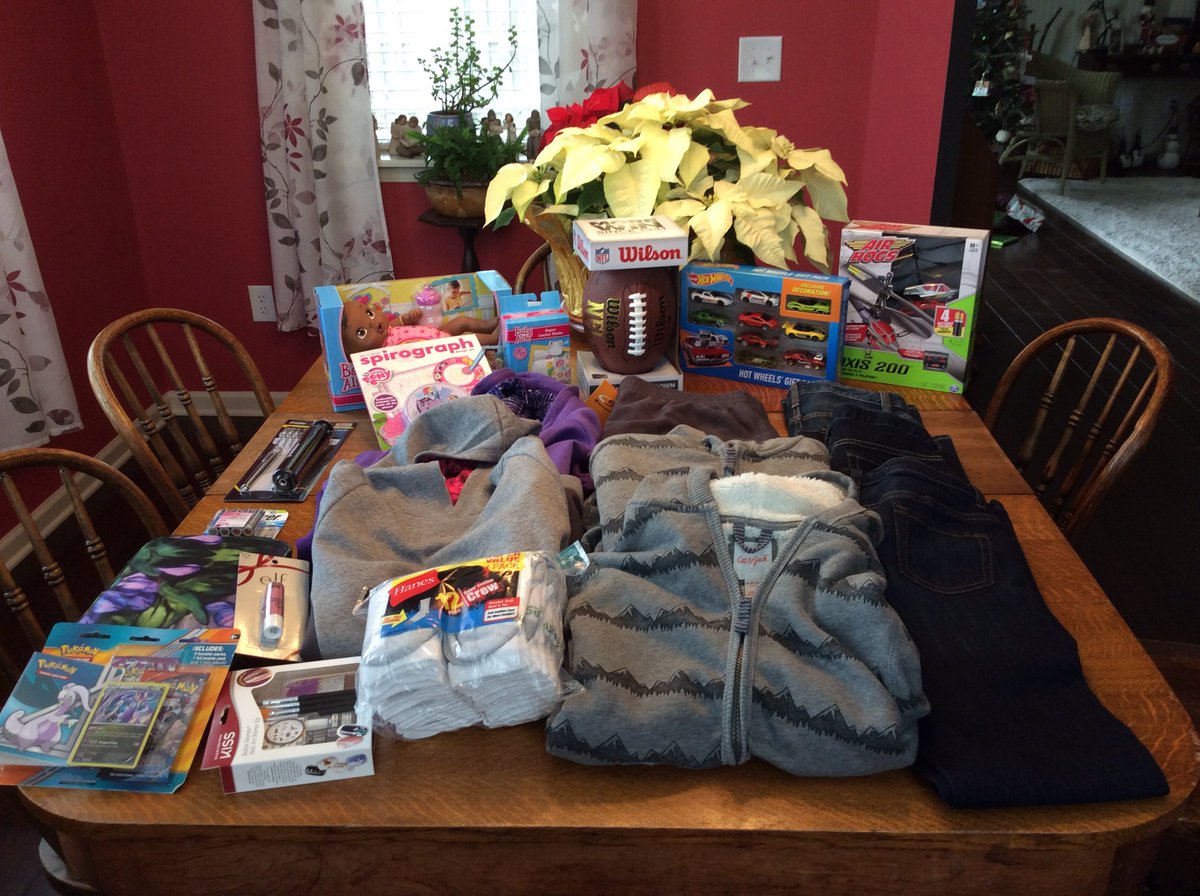 PresCane's tweet photo. Christmas presents for four children through the Angel Tree project. Thank you to all who donated, and to Cane Bay Middle for coordinating! https://t.co/8ZkWvFy35X