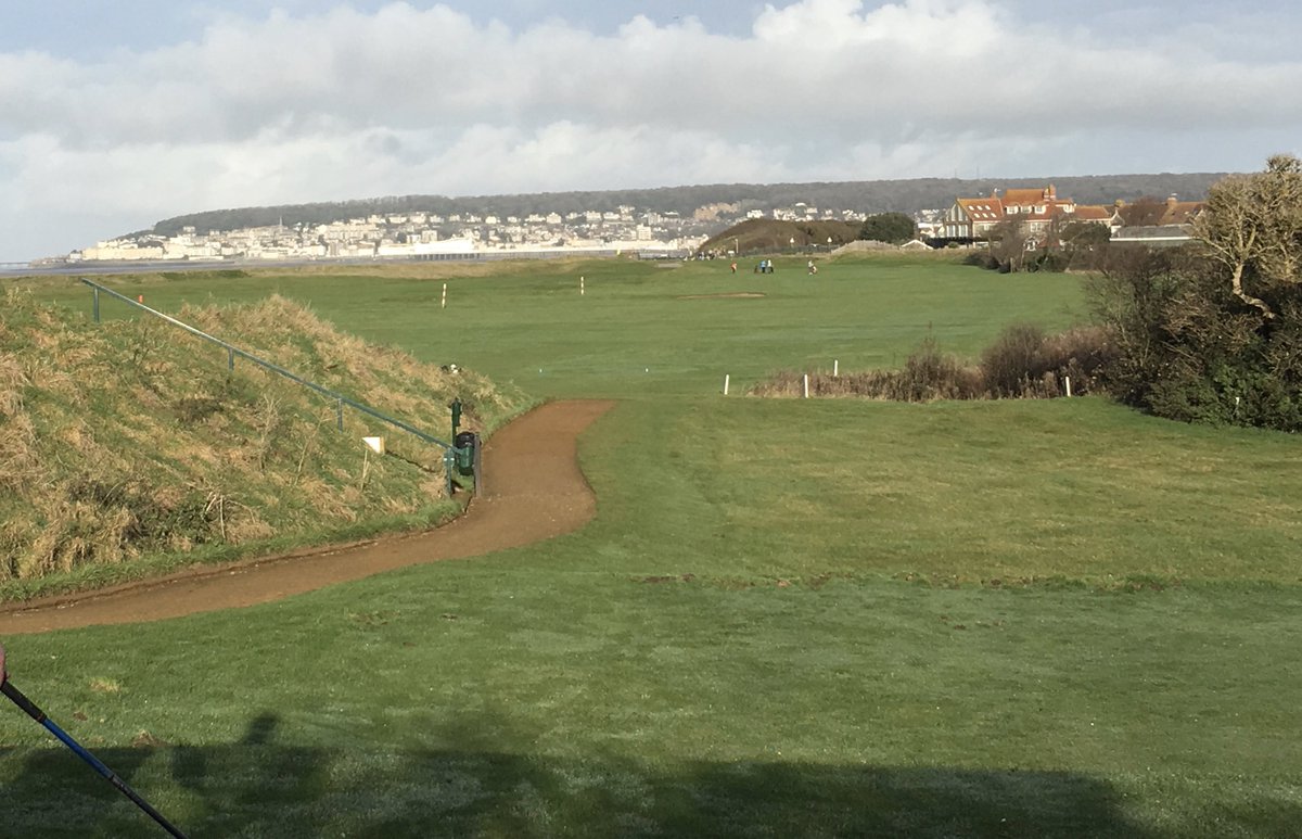great view of Weston super Mare Golf Club 6th hole looking back in to the town. lovely course even after loads of rain still open #awesome