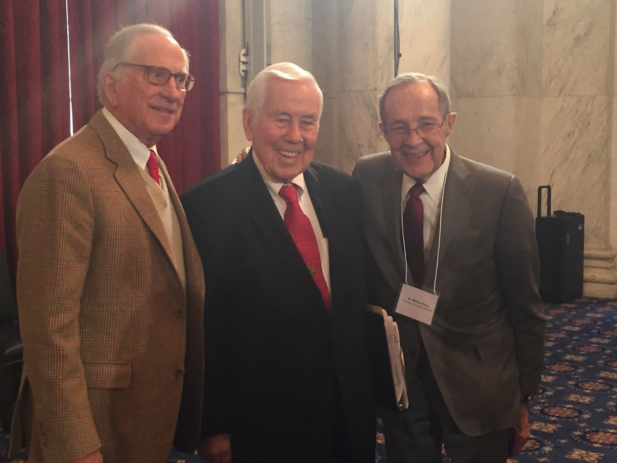 NTI_WMD's tweet image. Three statesmen who have made our world safer: Sam Nunn, Dick Lugar and @SecDef19  Thank you for your service. #nunnlugar25