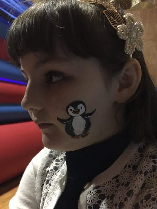 HazelWyllie's tweet image. @Primary2C Niamh had a great time at my works kids Christmas party. Here she is with her penguin 🎄🎅