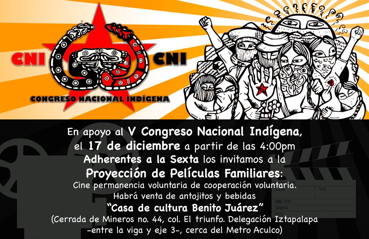 Clayaz0's tweet photo. Sigue la recaudación de fondos para #CNI
#CinePermanenciaVoluntaria #VentaDeComida
17/dic. a las 16hrs.
Apoyen con RT y su asistencia https://t.co/WKxh2ExMyM