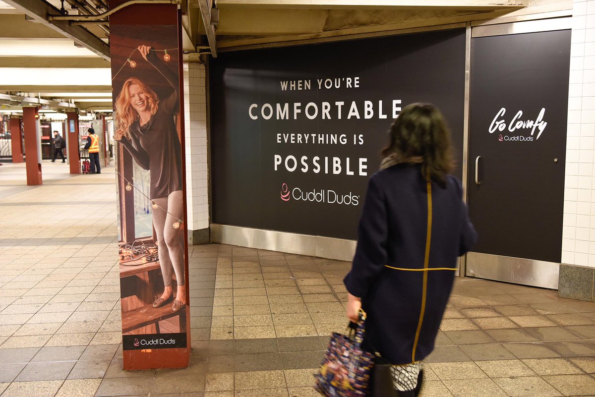 OUTFRONTMEDIAUS's tweet photo. When you're comfortable, everything is possible @CuddlDuds #GoComfy #OOH https://t.co/7SiOV7I9lu