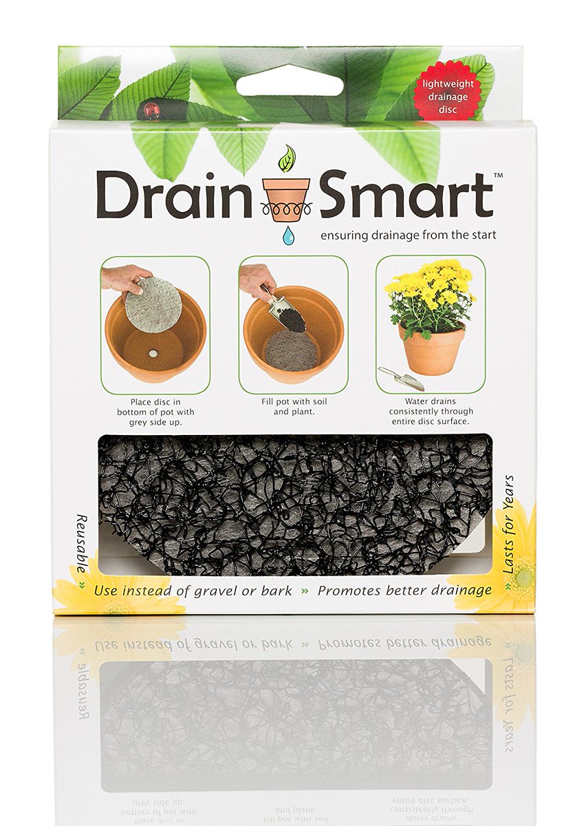 Gift a houseplant with Drain Smart container-drainer discs from Amazon.com.  goo.gl/e32LtJ