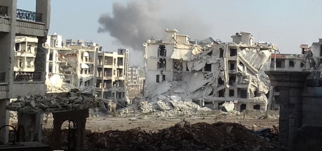ejmalrai's tweet photo. Only 2% of the land in east #Aleppo still under #AQ , Jihadists and rebels. No sign of 10.000s of civi nor 8000 militants in remaining area https://t.co/T35nbqRyk3