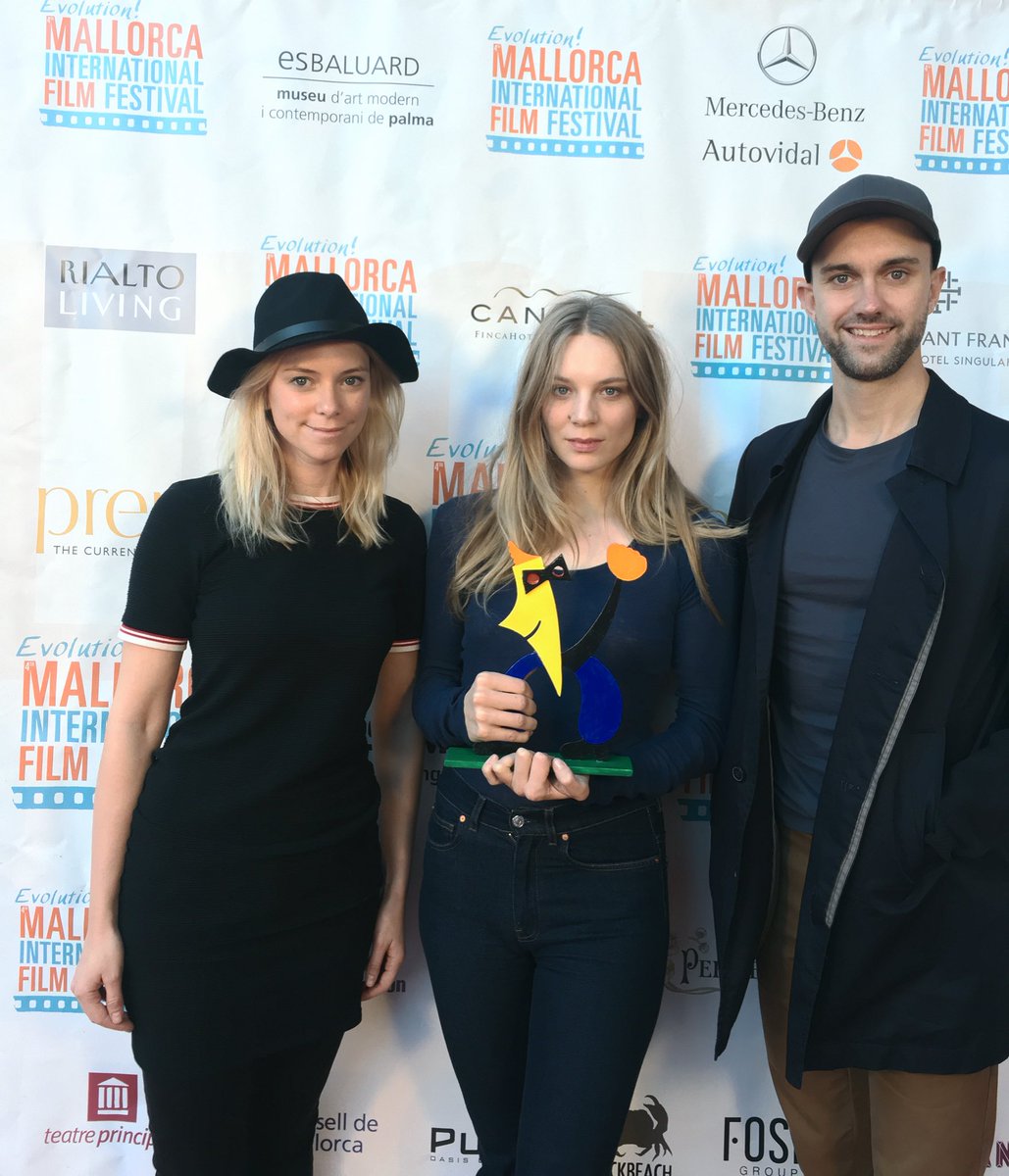 EVOLUTIONIFF's tweet photo. Remembering actress #Lilithstangberg winning best actress #emiff2016 WILD with @SandraSeeling and jury Florian Gottschick https://t.co/0l6r4aBpfx