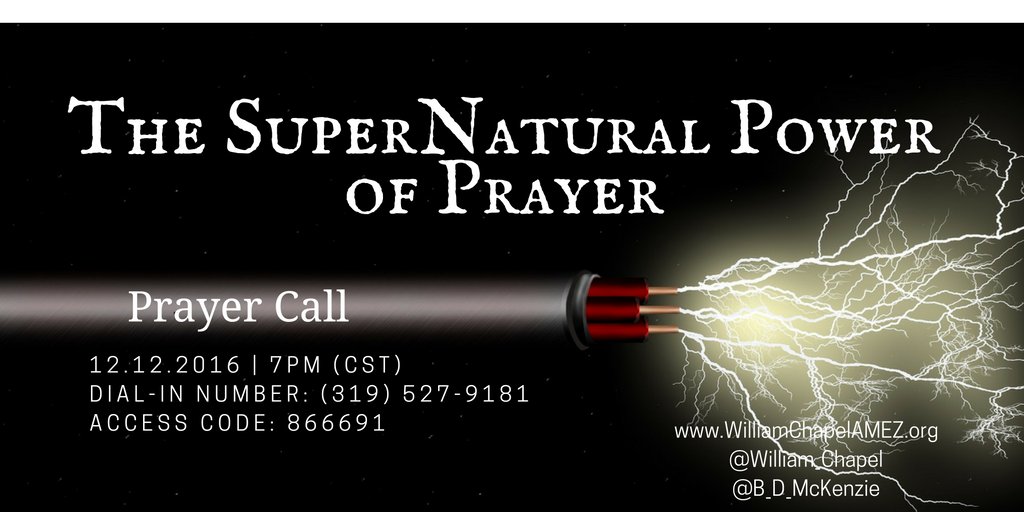 William_Chapel's tweet image. Join us as we pray for God's Will to be done in our world.
Tonight 7pm cst Call Number: (319) 527-9181
Code: 866691
#PRAY #Church #God