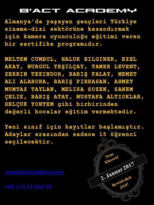 Sinema-TV sektörüne girebilmek için iyi hazırlanmak istersen &gt;&gt;