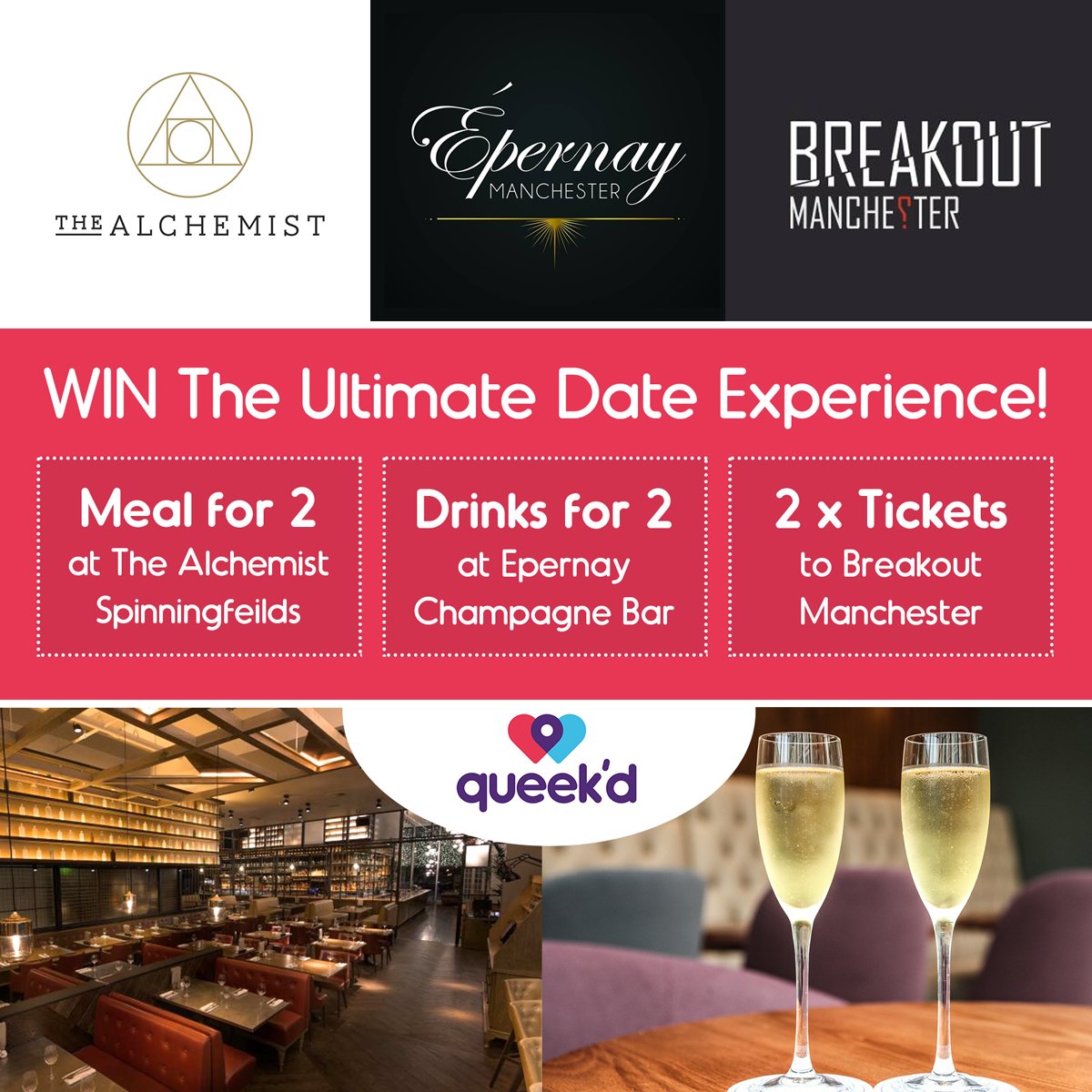 #Win the "Ultimate Date Experience"! To enter just follow @queekd, retweet &amp; take the quiz over at queekd.com Good luck!