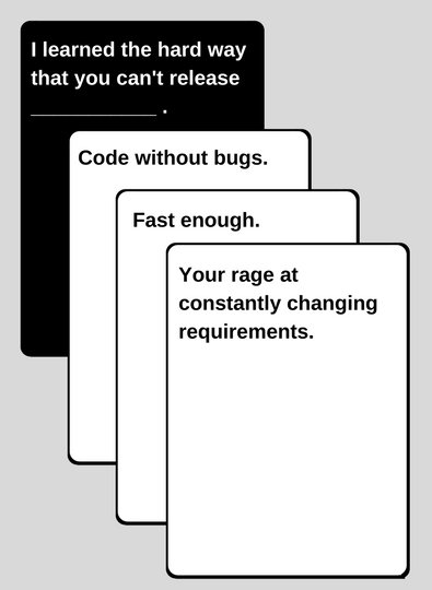 zend's tweet image. All week, we&apos;re playing #CardsAgainstCode - What&apos;s your answer?