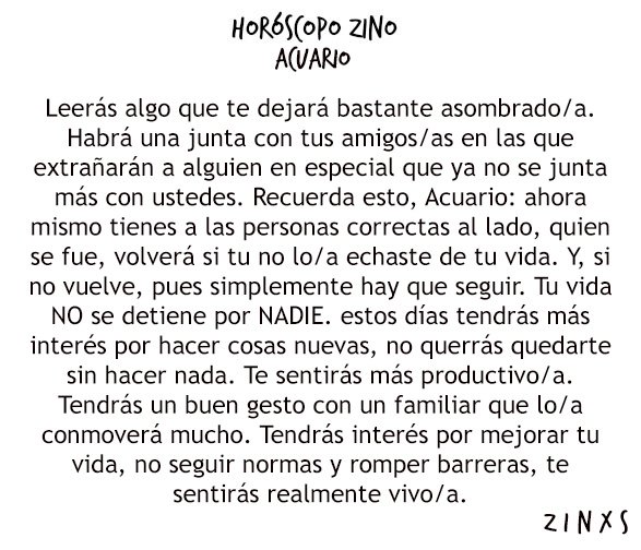 zinos__'s tweet photo. #EnCu4troEsMejor
#HoróscopoZino #Acuario
Parte I, II, III &amp; IV. https://t.co/TUn0pnFpT2