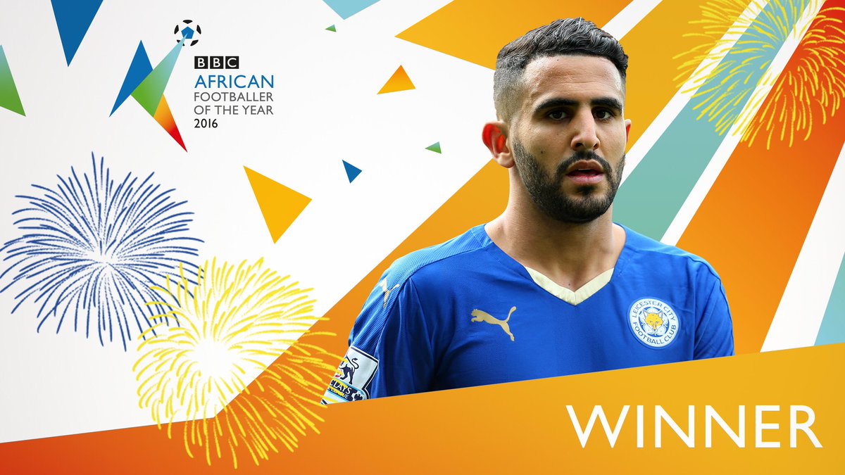 footmercato's tweet photo. Officiel : Riyad Mahrez élu joueur africain de l’année BBC ! https://t.co/qj0svMuMQD