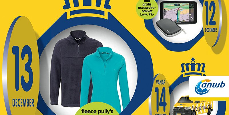 ￼De ANWB-winkels bestaan 100 jaar!! Van 12 december tot en met 1 januari elke dag een nieuwe actie. webwinkel.anwb.nl/webwinkel/?utm…