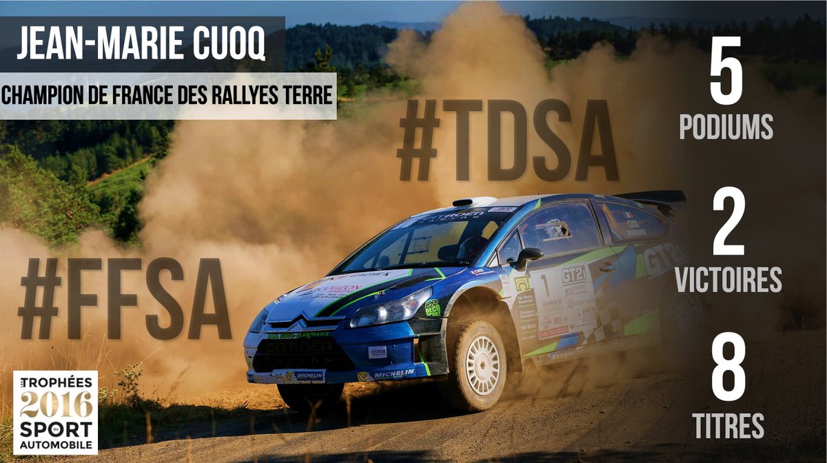 FFSportAuto's tweet photo. L'année 2016 a vu un nouveau titre de Champion de France des Rallyes Terre pour Jean-Marie Cuoq et @RallyAttitude ! 👏🏆
 #TDSA #FFSA https://t.co/lgSKDK2s8B