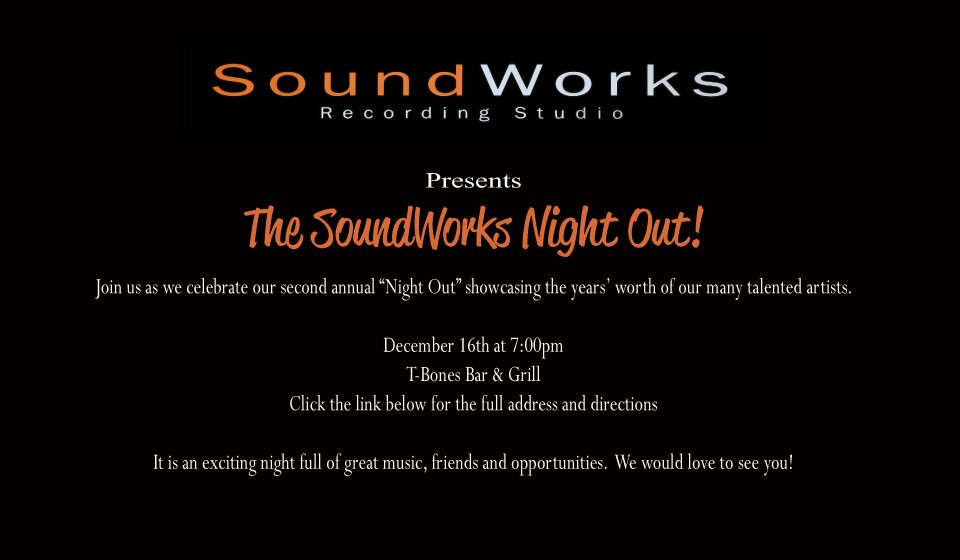 Don't miss the SoundWorks night out showcase event this Friday night!