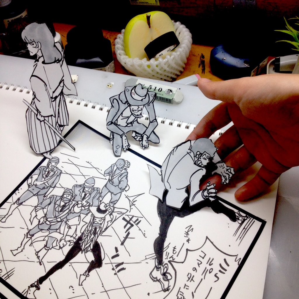 棘茸bot また沈む 最近 ルパンがよくコマから逃げ出して困ってるの図