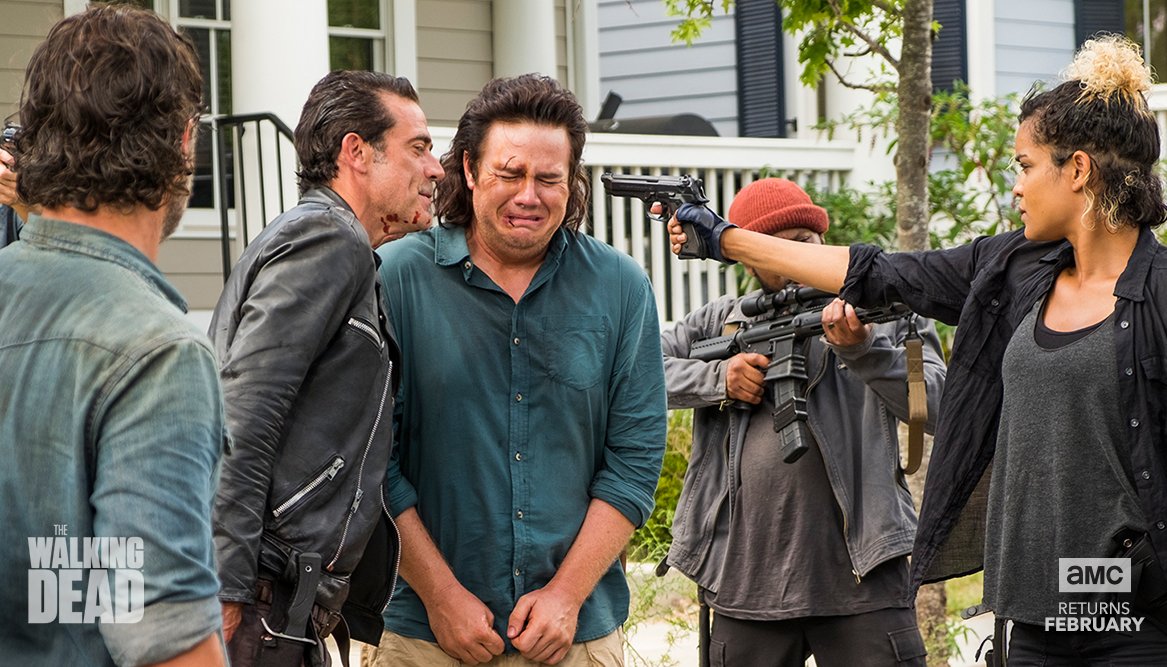 WalkingDead_AMC's tweet photo. Negan is a ticking time bomb. Watch the Mid-Season Finale of #TWD: https://t.co/DsSbndfrpS https://t.co/RClWt4jgeP