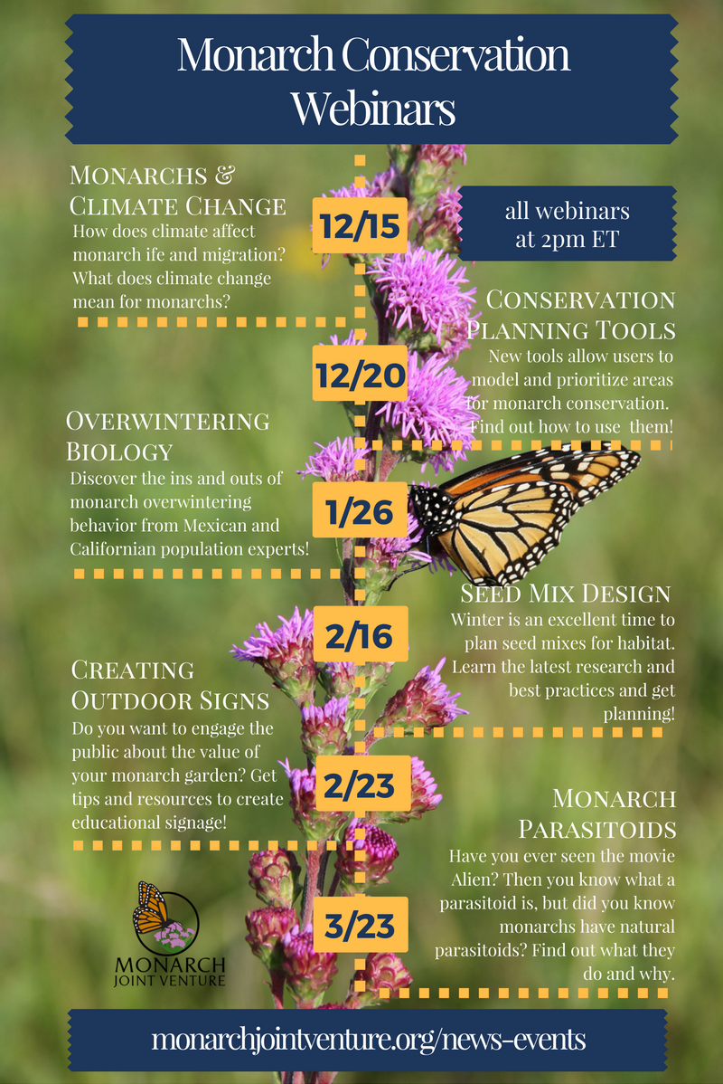 MonarchsJV's tweet photo. #ICYMI our #Monarchs &amp; #ClimateChange webinar will be archived. Next one is 12/20 on #conservation planning tools! https://t.co/NbeqqduswK https://t.co/JL6CQ14eSf
