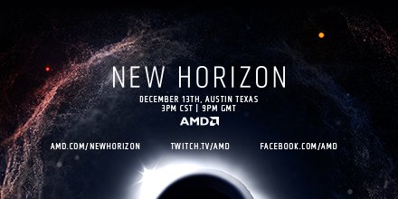 AMD's tweet image. In one day, we give you a sneak preview of &quot;Zen&quot; with our live broadcast of #NewHorizon. bit.ly/2gSw4TV