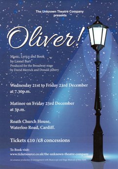 Tickets for "Oliver!" going fast!  Roath Church House, Cardiff from Wed 21-Fri 23 Dec, tickets from goo.gl/oTtcV7  #whowillbuy