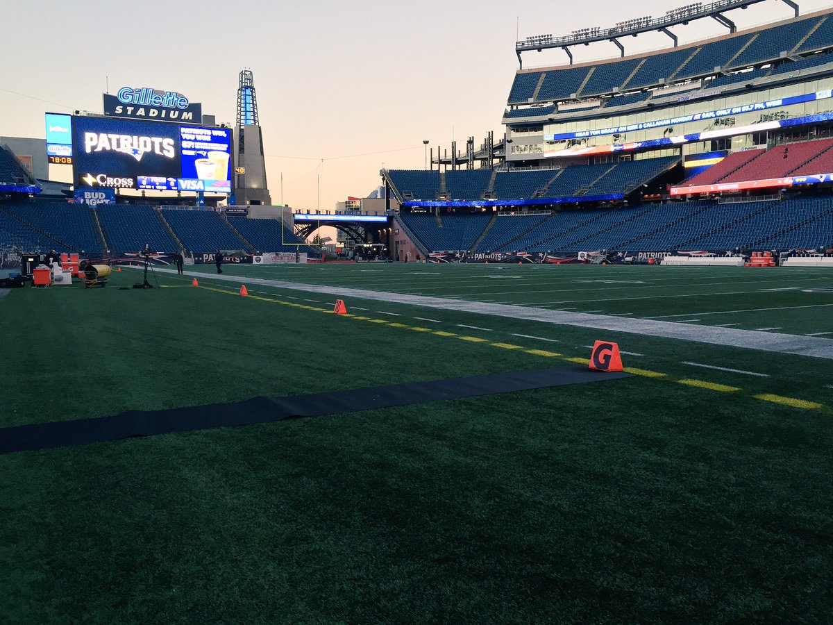 RaulNBCBoston's tweet photo. We're at Gillette Stadium. #Patriots #Ravens #MNFPreview. Watch @NECN for your coverage. https://t.co/edBHdgQvQC