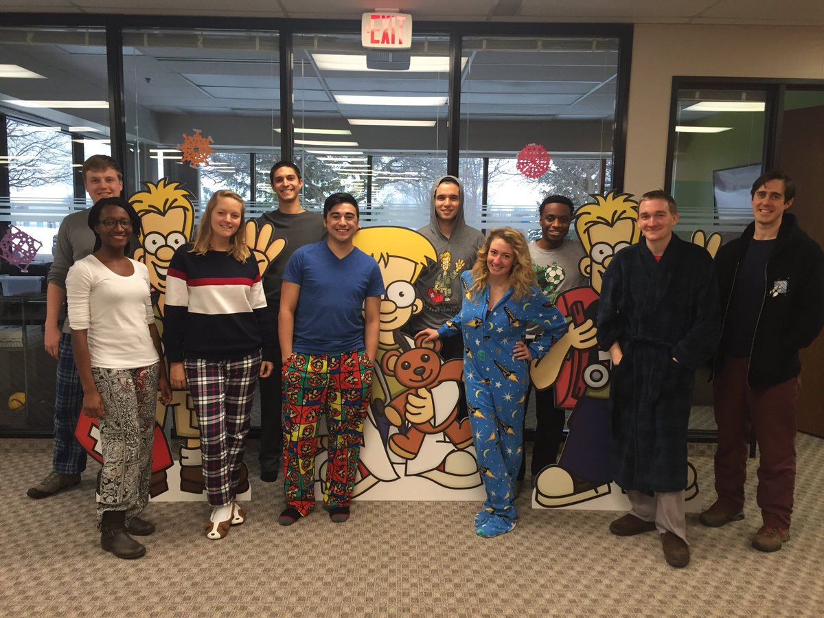 CampDoc's tweet photo. It's #spiritweek2016 here at @CampDoc and Monday in the office was Pajama Day! https://t.co/CWav2QjD5G