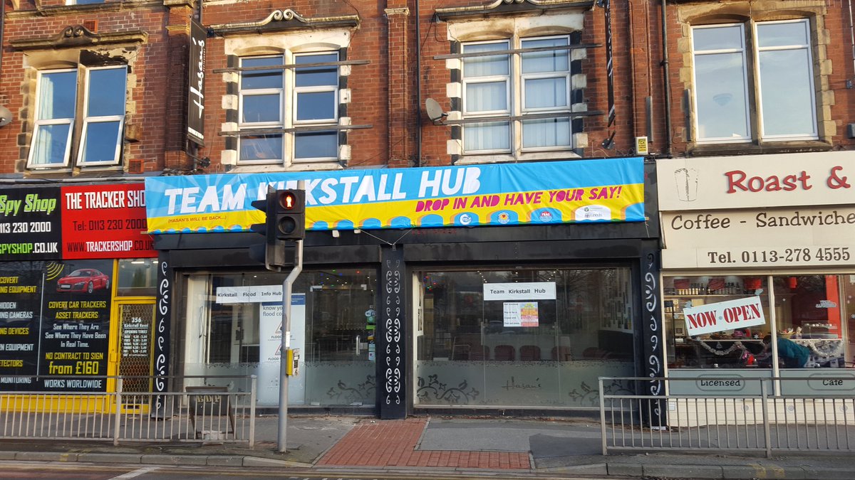 Opensourceleeds's tweet photo. @teamkirkstall #floodshop is open! Stay tuned for information, advice &amp; opportunities to get involved in YOUR community! &amp; drop in for tea! https://t.co/QwjcPmbB4g