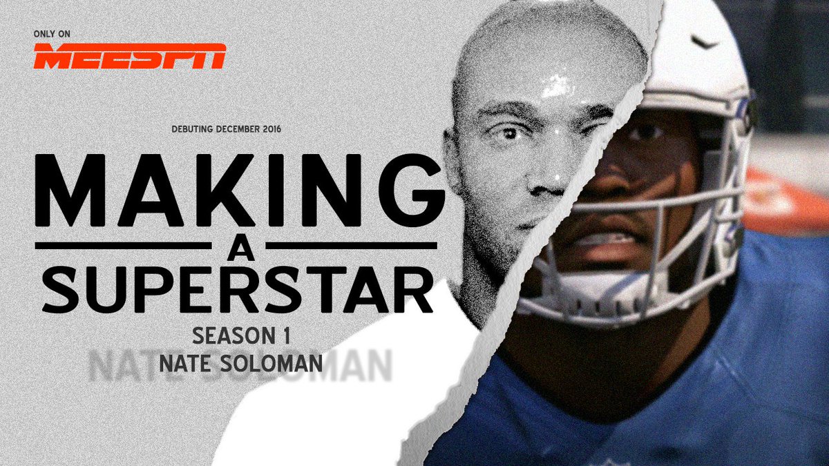 MaddenEliteEvo's tweet photo. Debuting later this December MEESPN Presents 'Making a Superstar' featuring @MEE_Colts 1stround selection QB Nate Soloman. #MEE #MaS #MEESPN https://t.co/O9P0uRC9bZ