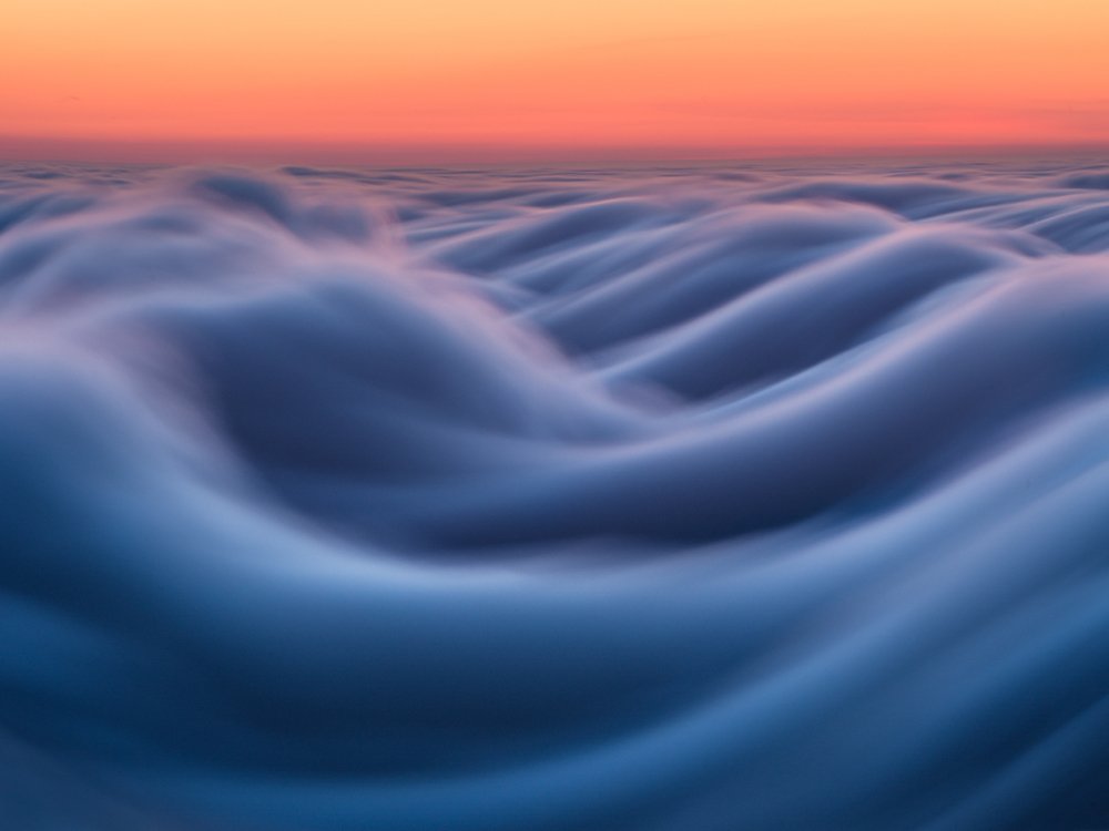 thisiscolossal's tweet photo. Rolling Images of San Francisco’s Fog Against Neon Skies Shot by Nick Steinberg https://t.co/VRD7jOB633 https://t.co/KLRu9bf22e