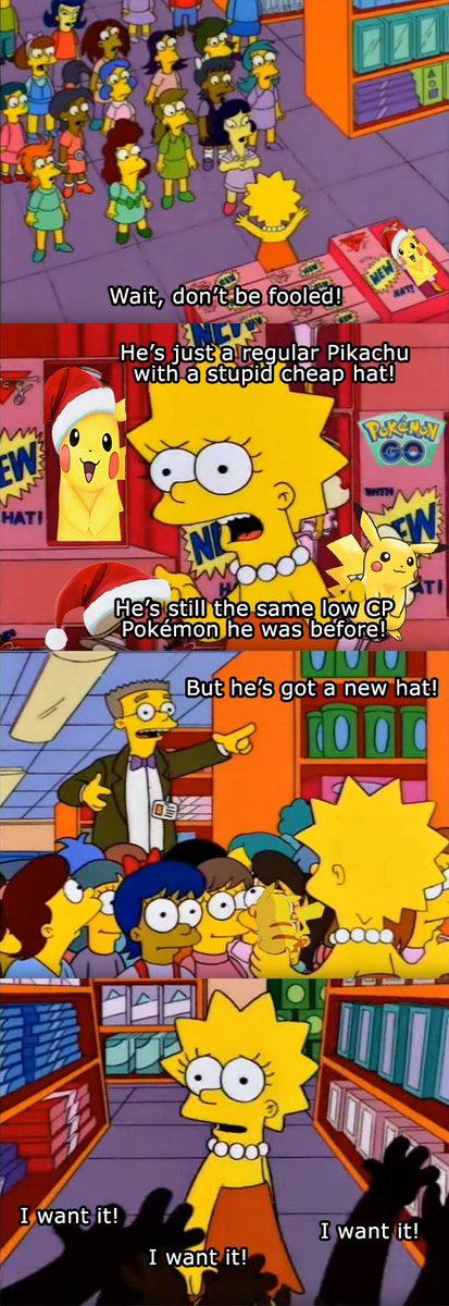 Completely accurate regarding the Pikachu with hats update

#PokemonGO