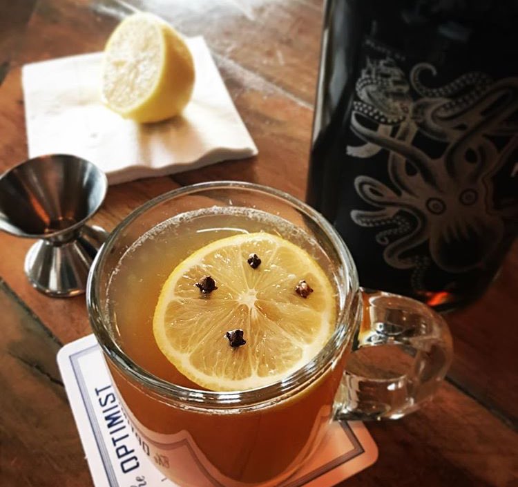 Introducing the Rum Rum Rudolph with <a href="/KrakenRum/">The Kraken Rum</a>, honey lemon and hot water #imbibe
