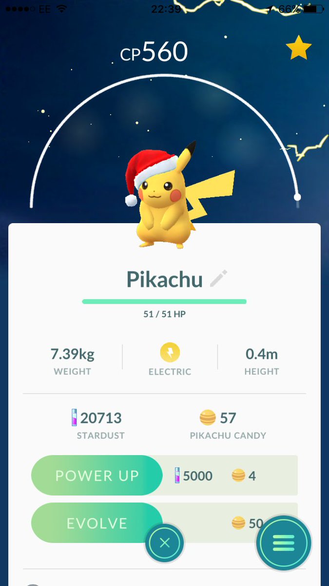 elfordminis's tweet image. Will it keep the hat if I evolve it? #PokemonGO #HolidayPikachu