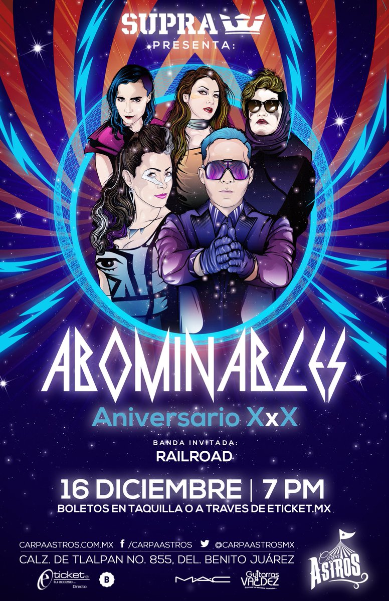 Ya es este viernes!! Quien le va a caer al #AniversarioDiezXDiez en @CarpaAstrosMx ? Super show y reunión! Boletos en taquilla y <a href="/eticket/">ETICKET</a>