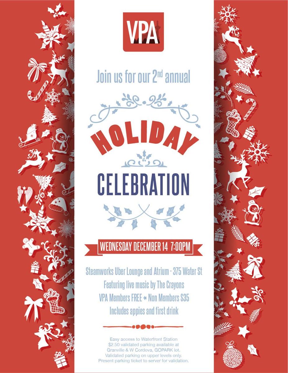 It's almost time! The VPA Holiday Celebration wants to thank sponsors <a href="/GTechStorage/">SanDiskPro123</a> and <a href="/iatse891/">IATSE 891</a>! Get your tickets: bit.ly/2gxlC8C