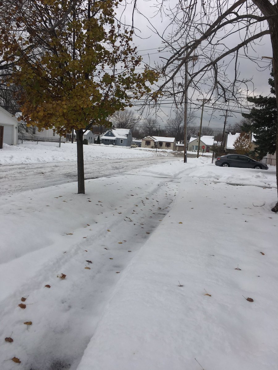 javazakelj's tweet image. My senior citizen parents street in Euclid. Crazy dangerous. #euclid needs to plow their side streets