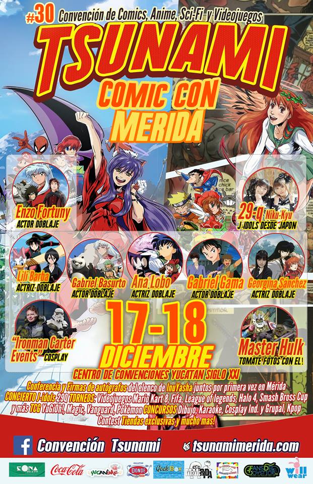 17 y 18 de Diciembre llega la más grande e importante Convención de Anime #ConvenciónTsunami 
En el #CCSigloXXI