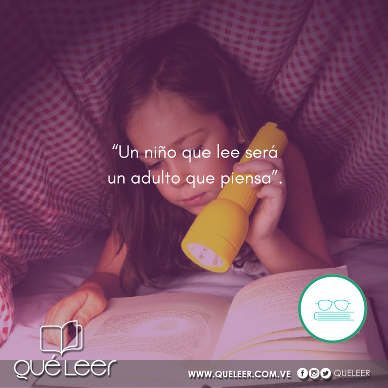 QueLeer's tweet photo. “Un niño que lee será un adulto que piensa”.
 #AntesDeDormir Lee 💫📖✨ https://t.co/4QPNXdtKuo